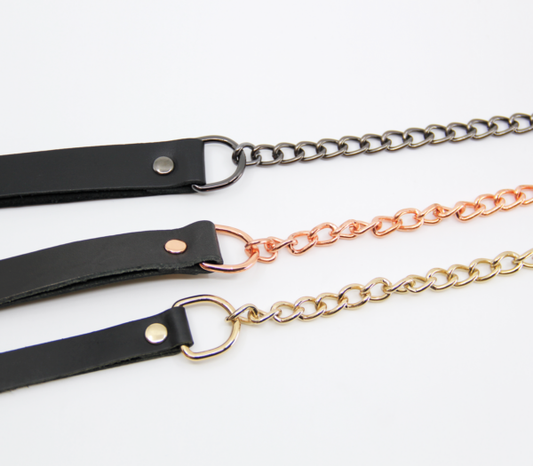 Lea048 Leather & Chain Lead - Club X