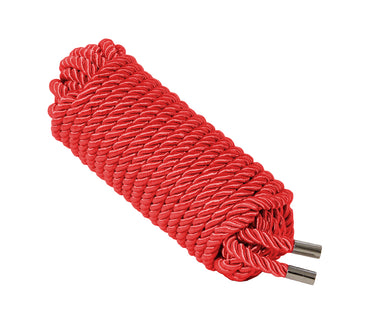 Rop002 Silky Bondage Rope Red - Club X