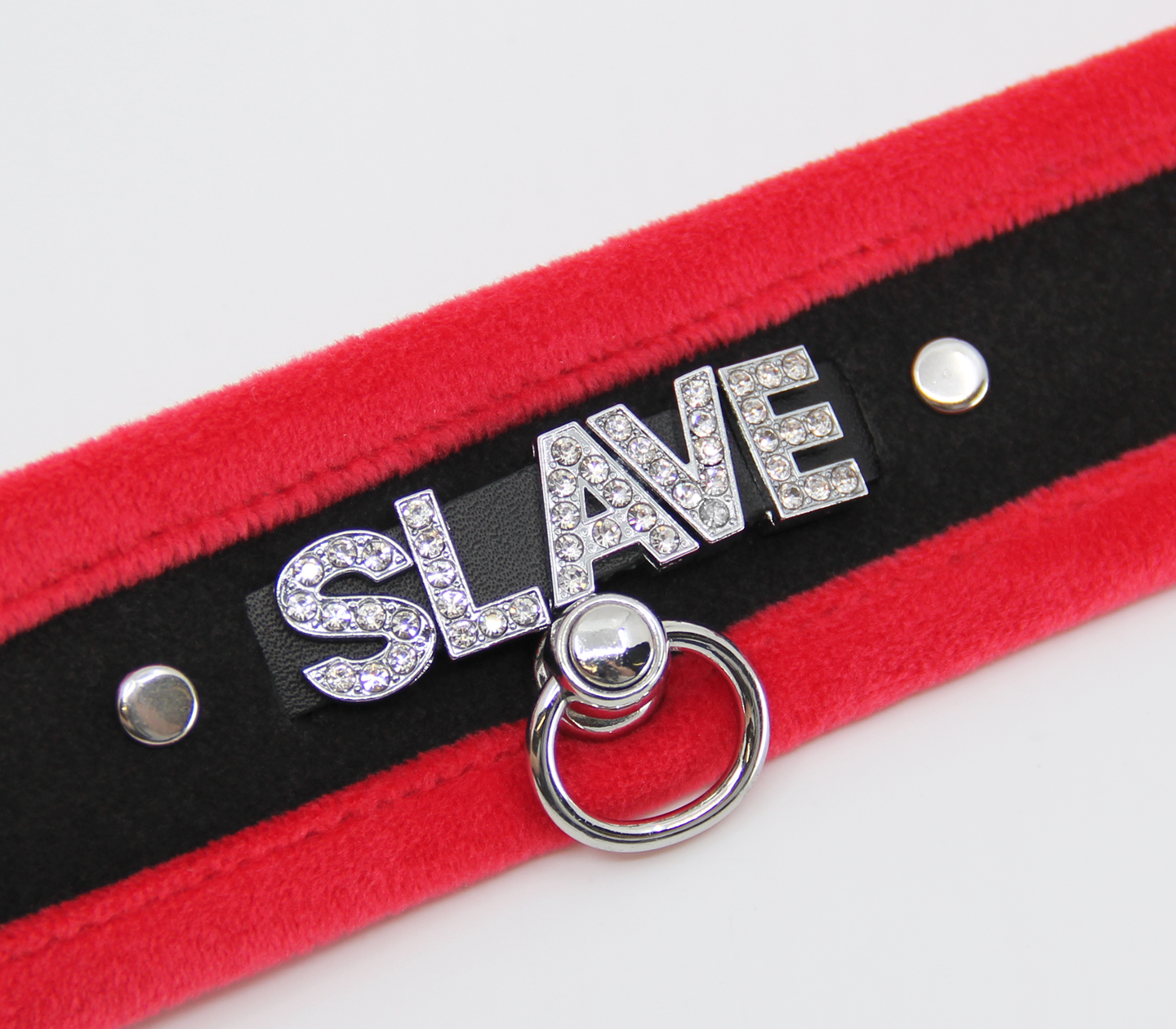 Col016B Diamanté Word Collar Slave  - Club X