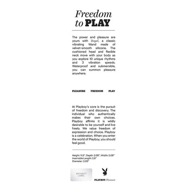Playboy Pleasure Royal Wand Vibrator - Club X