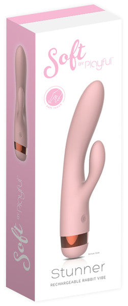 Soft By Playful Stunner Rechargeable Rabbit Vibrator - Club X