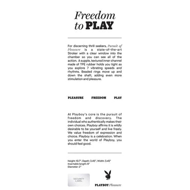 Playboy Pleasure Pursuit Of Pleasure Stroker - Club X