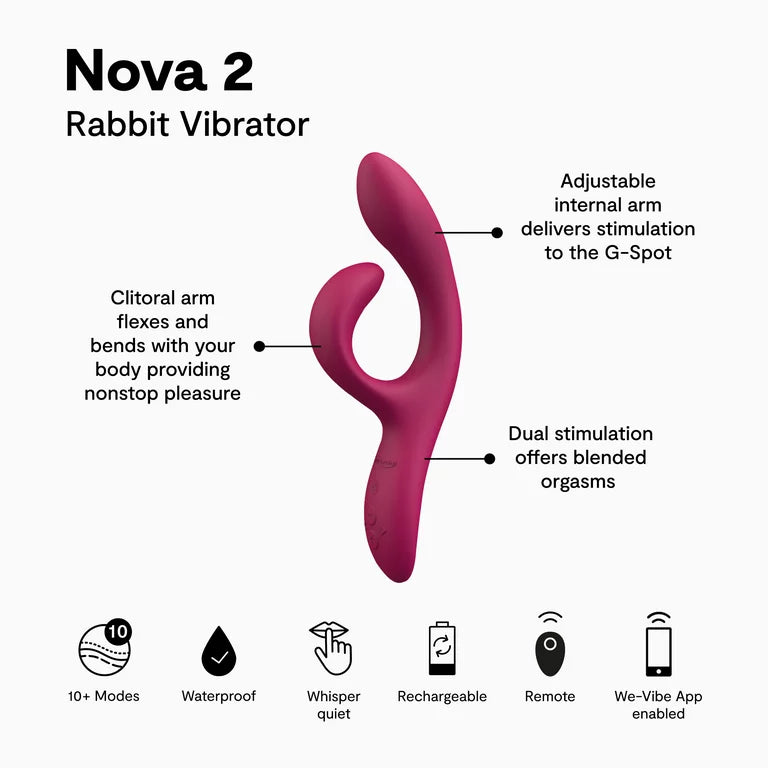 We-Vibe Nova 2 Rabbit Vibrator  - Club X