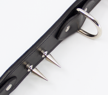 COL005 Spiked Leather Collar - Club X