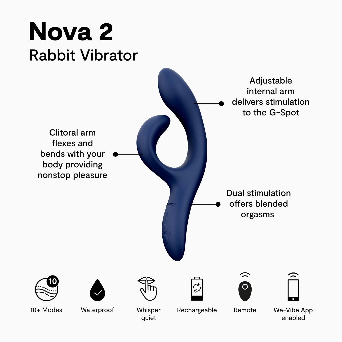 We-Vibe Nova 2 Rabbit Vibrator  - Club X