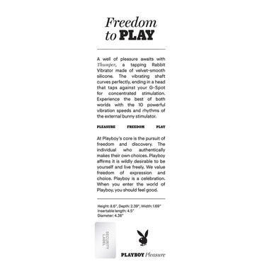 Playboy Pleasure Thumper Rabbit Vibrator - Club X