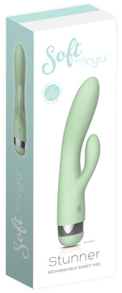 Soft By Playful Stunner Rechargeable Rabbit Vibrator - Club X