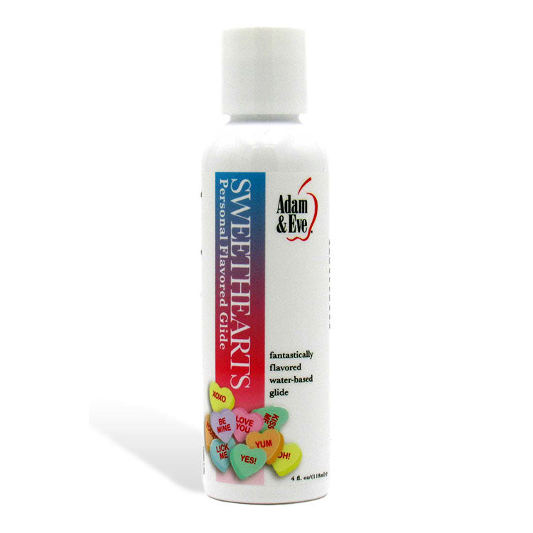 Adam & Eve SWEETHEARTS Lubricant - Candy Flavoured Water Based Lubricant - 118 ml Bottle Adam & Eve