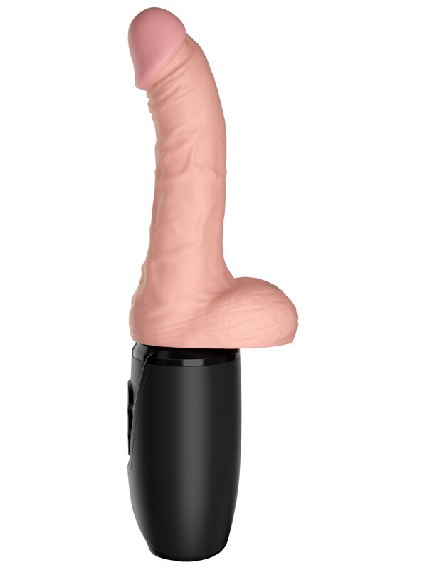 King Cock Plus 6.5'' Thrusting Cock with Balls - Flesh 16.5 cm Thrusting Dong Pipedreams
