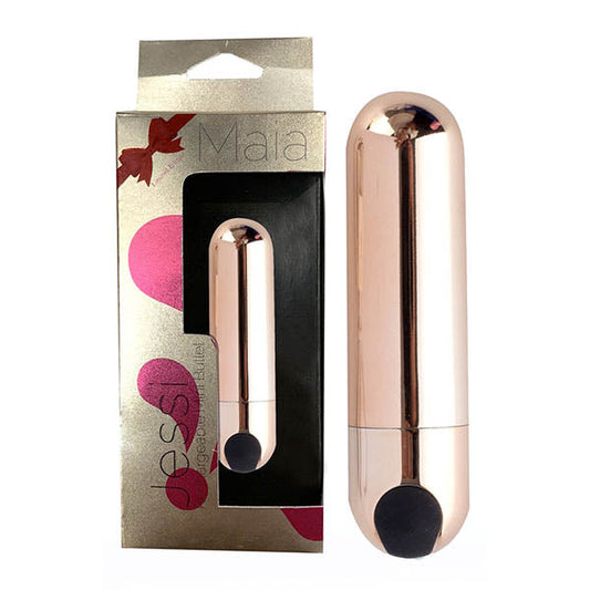 Maia Jessi - Rose Gold 7.6 cm USB Rechargeable Bullet Maia Toys