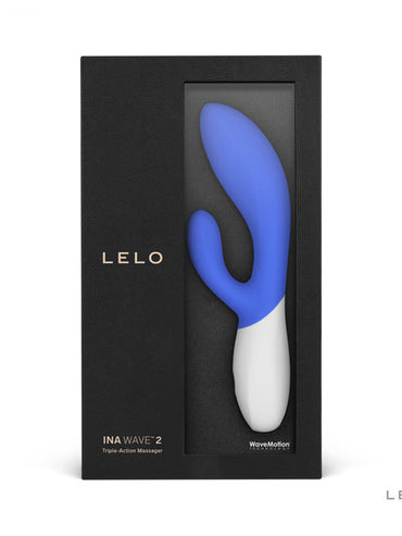 Lelo Ina Wave 2 Powerful Vibrator Wider Range Of Intensities Triple Action Massager - California Sky - Club X