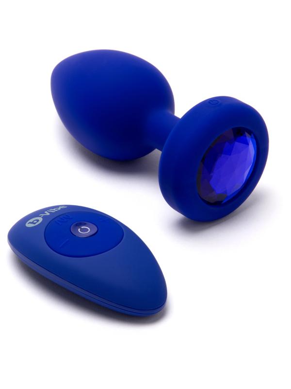 b-Vibe Vibrating Jewel Plug L/Xl Navy B-Vibe
