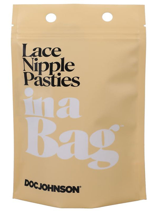Lace Nipple Pasties In A Bag Black Doc Johnson