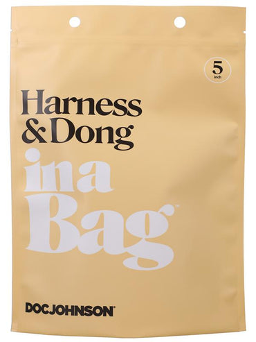 Harness & Dong In A Bag Black Doc Johnson