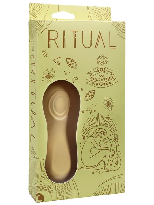 RITUAL Sol Rechargeable Silicone Pulsating Vibe Yellow Doc Johnson