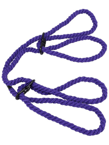 Merci Bind and Tie 6mm Hemp Wrist or Ankle Cuffs Violet Kink