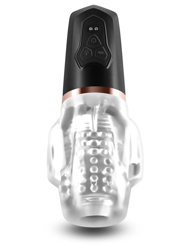 Renegade Avenger - Clear/Black USB Rechargeable Sucking Masturbator NS Novelties