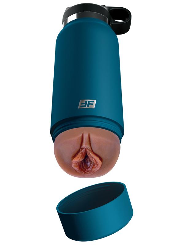 PDX Plus Fuck Flask Private Pleaser Discreet Stroker Blue Bottle Brown PDX Brands
