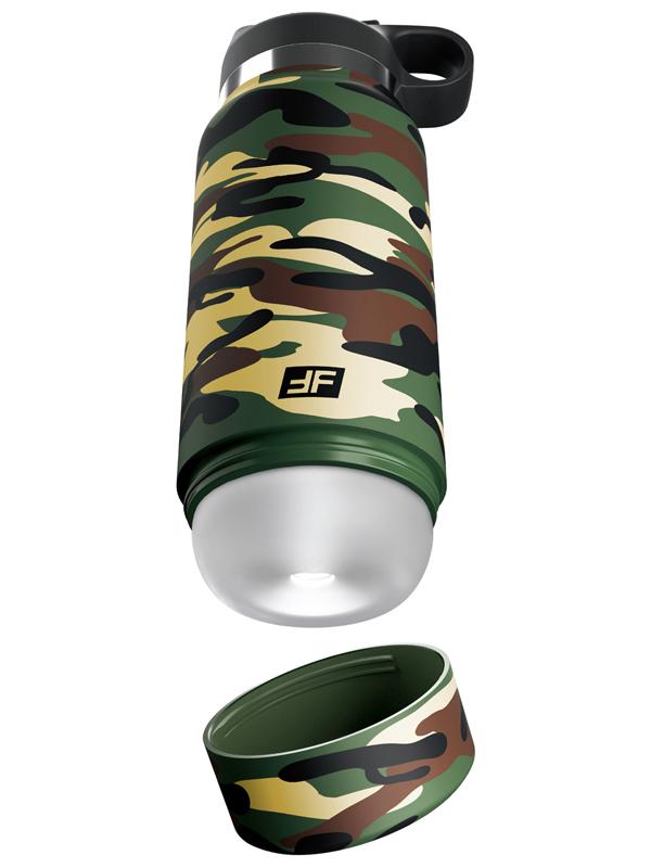 PDX Plus Fap Flask Happy Camper Discreet Stroker Camo Bottle Frosted PDX Brands