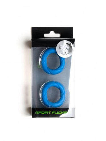 Sport Fucker Ready Rings - Blue Cock Rings - 2 Pack Sport Fucker