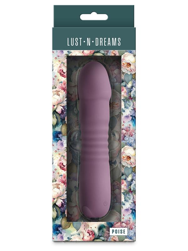 Lust-n-Dreams - Poise - Mauve - Purple 17.3 cm USB Rechargeable Thrusting Vibrator NS Novelties
