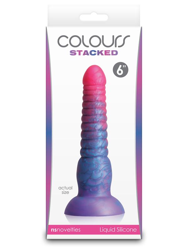 Colours Stacked - 6'' Dildo - Pink/Blue - Pink/Blue 16 cm Fantasy Dildo NS Novelties