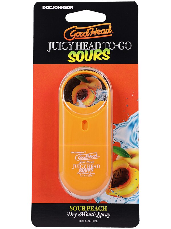 GoodHead - Juicy Head Dry Mouth Spray To-Go - Sour Peach - .30 fl. oz. Doc Johnson
