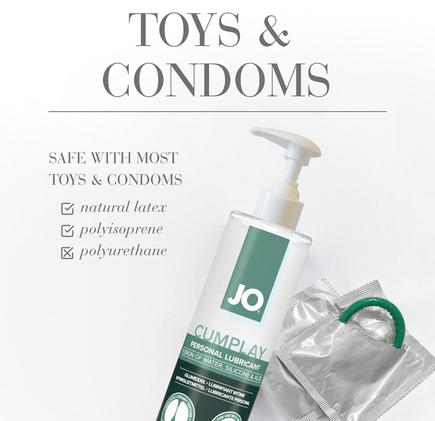 JO Cumplay Lube - 240 mL - Cum Style Lubricant - 240 ml Pump Bottle JO