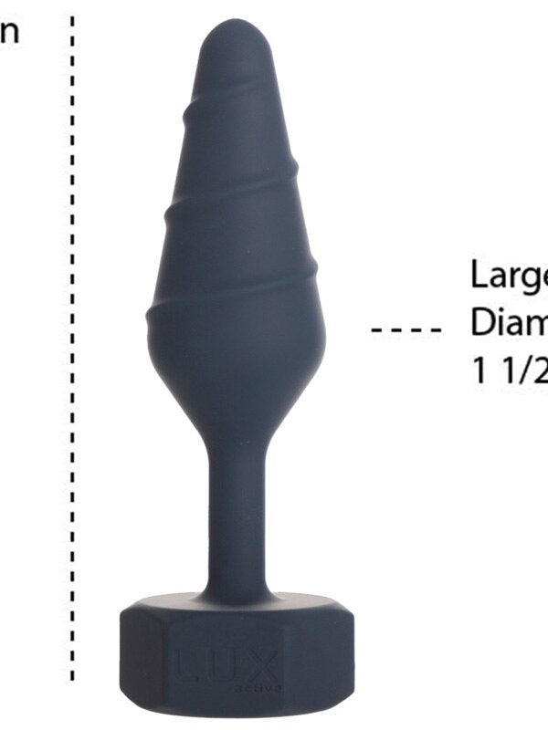 Lux Active Twist Large Silicone Anal Plug Lux Superior Male Stimulators