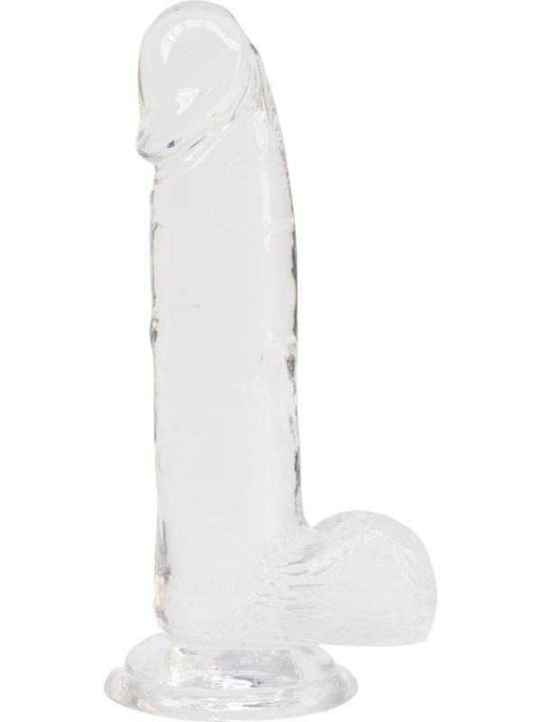 Crystal Addiction - Clear Dildo with Balls - 8" BMS Factory