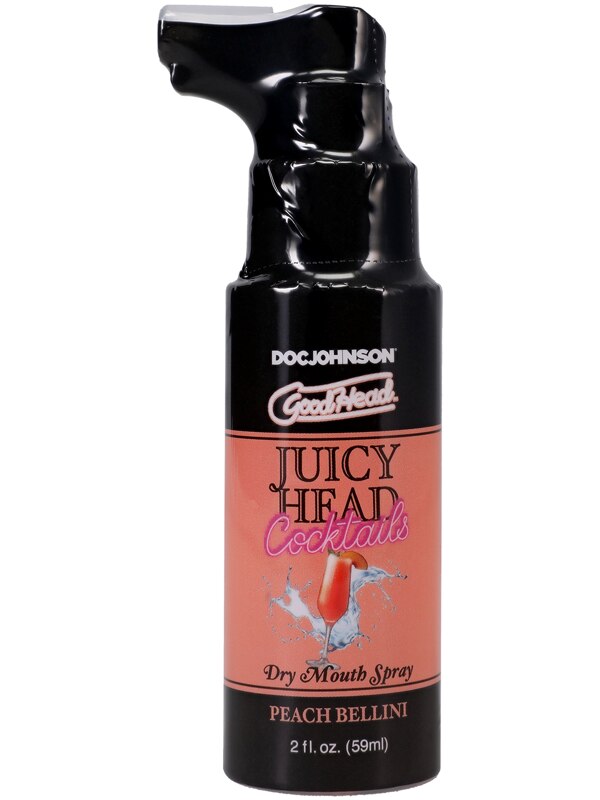 GoodHead Juicy Head Cocktails Dry Mouth Spray Peach Bellini 2 fl. oz Doc Johnson