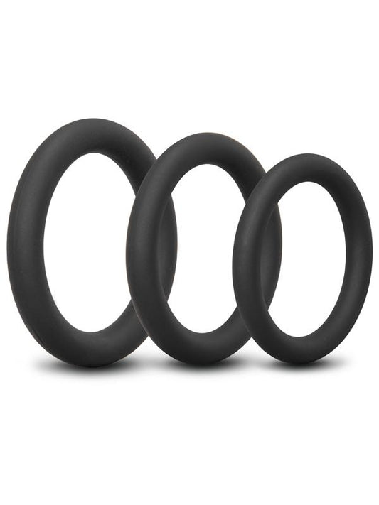 b-Vibe Snug Ring Lite - 3-Pack Snug Fit Silicone Cock Ring B-Vibe