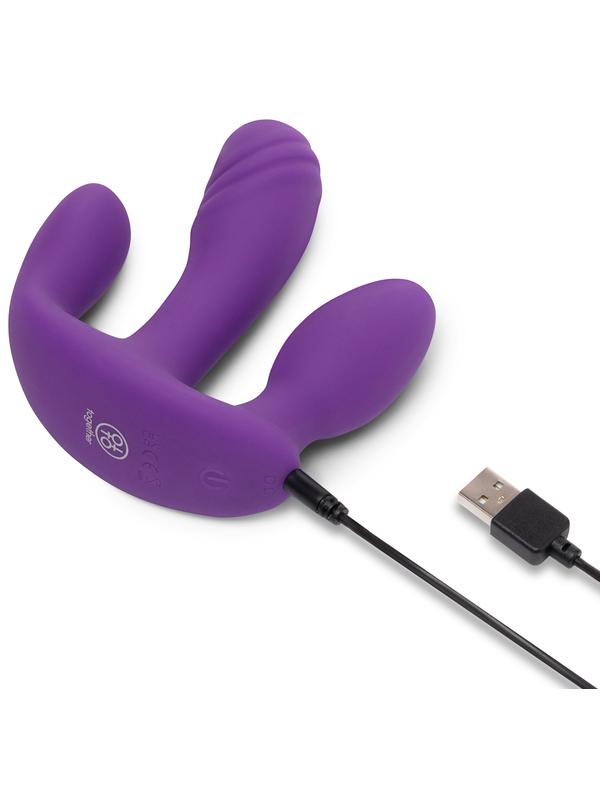 Blended Pleasure Remote Controlled Triple-Pronged Vibrator