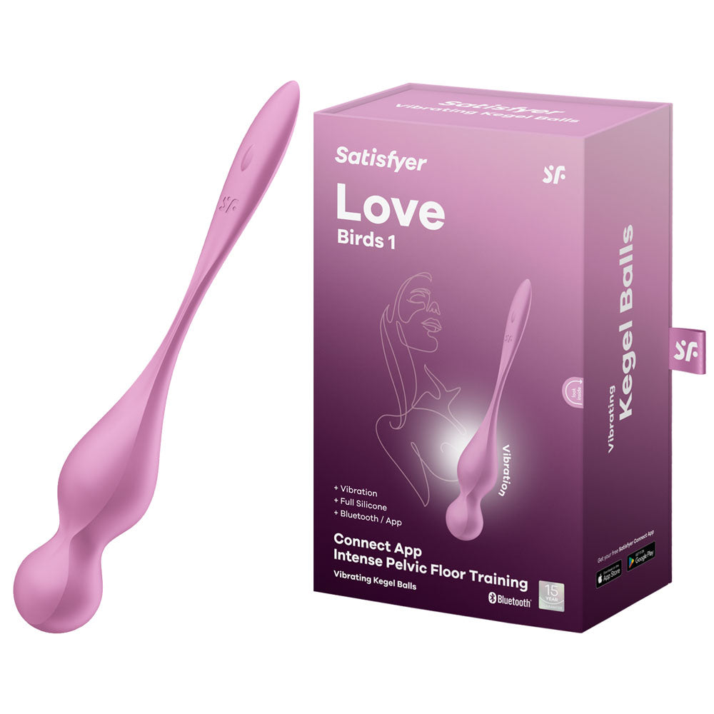 Satisfyer Love Birds 1 - Pink - Pink USB Rechargeable Pelvic Floor Trainer with App Control Pink - Club X