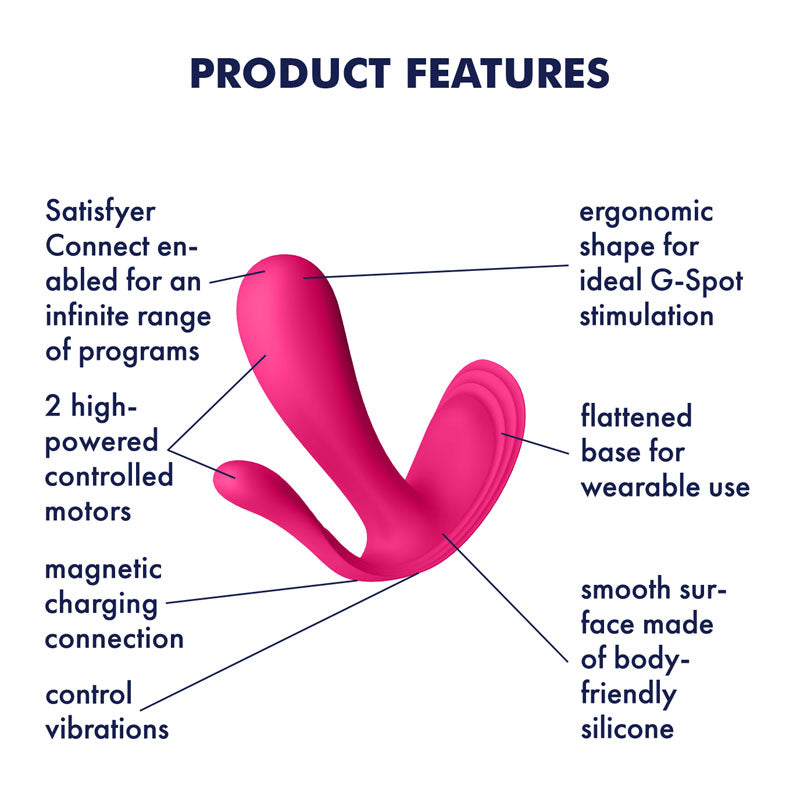 Satisfyer Top Secret Plus Connect App Pink - Club X