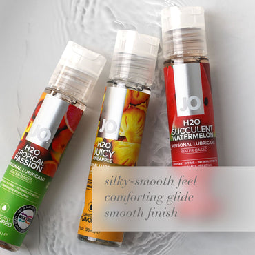 JO H2O Juicy Pineapple Lube - 120 mL - Pineapple Flavoured Water Based Lubricant - 30 ml Bottle