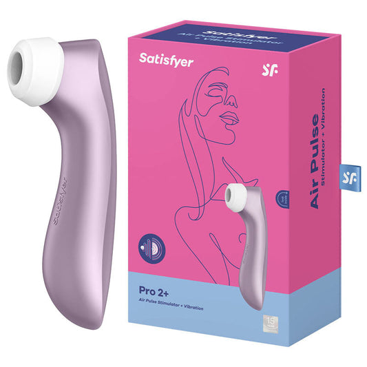 Satisfyer Pro 2+ Purple - Purple Touch-Free USB-Rechargeable Clitoral Stimulator with Vibration Satisfyer