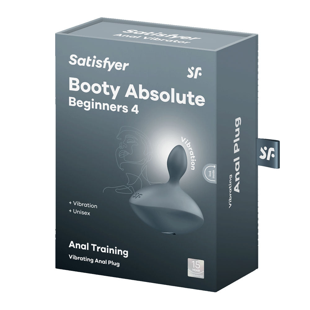 Satisfyer Booty Absolute Beginners 4 - Grey USB Rechargeable Vibrating Butt Plug Satisfyer
