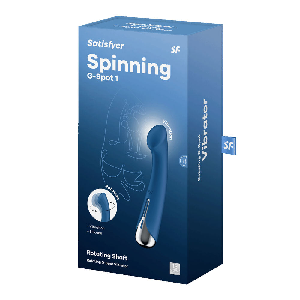 Satisfyer Spinning G-Spot 1 - Blue - Blue 16.5 cm USB Rechargeable Rotating Vibrator Satisfyer