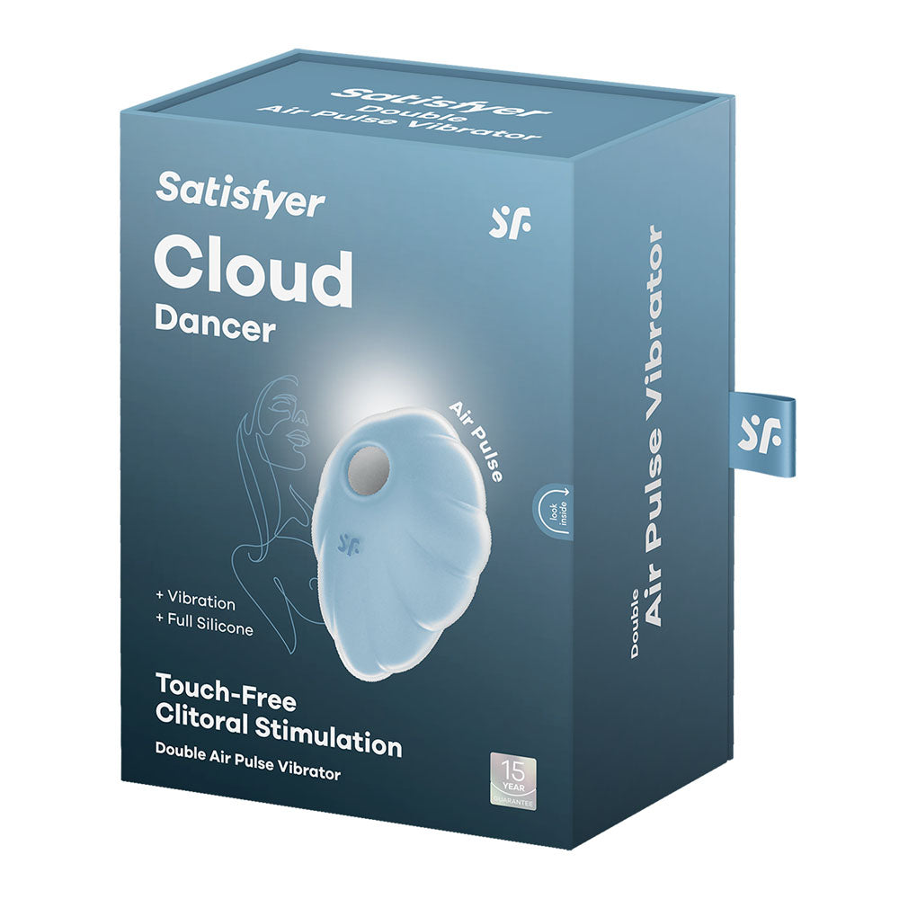 Satisfyer Cloud Dancer - Blue - Blue USB Rechargeable Vibrating Air Pulse Stimulator Satisfyer