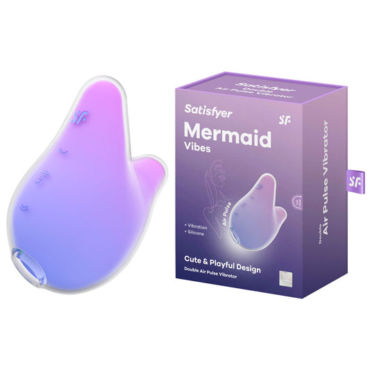 Satisfyer Mermaid Vibes - Violet/Pink - Violet/Pink USB Rechargeable Air Pulse Stimulator Purple - Club X