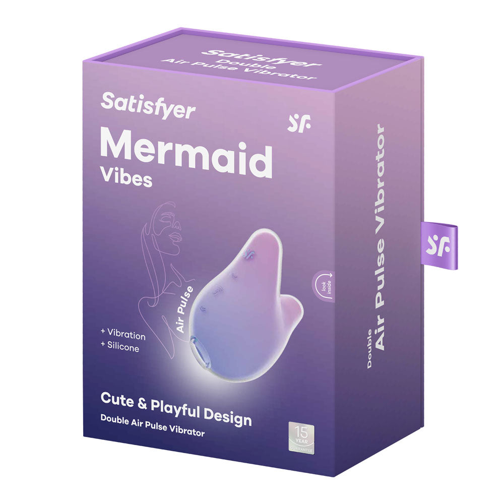 Satisfyer Mermaid Vibes - Violet/Pink - Violet/Pink USB Rechargeable Air Pulse Stimulator Satisfyer