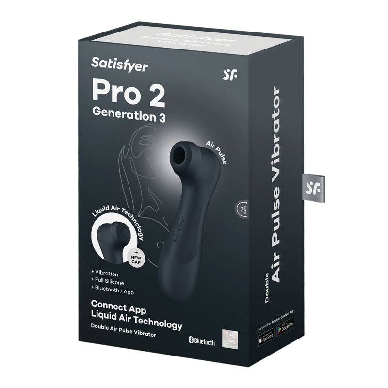 Satisfyer Pro 2 Generation 3 with App Control - Dark Grey - Dark Grey Touch-Free USB-Rechargeable Clitoral Stimulator Satisfyer