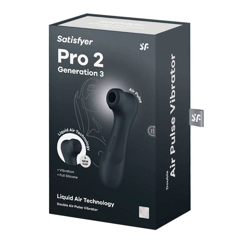 Satisfyer Pro 2 Generation 3 - Dark Grey - Dark Grey Touch-Free USB-Rechargeable Clitoral Stimulator Satisfyer