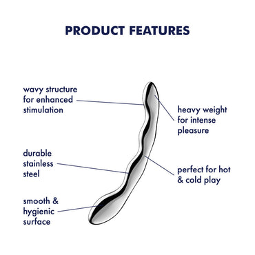 Satisfyer Cosmic Crest 2 - Chrome Steel 20.5 cm Dildo Satisfyer
