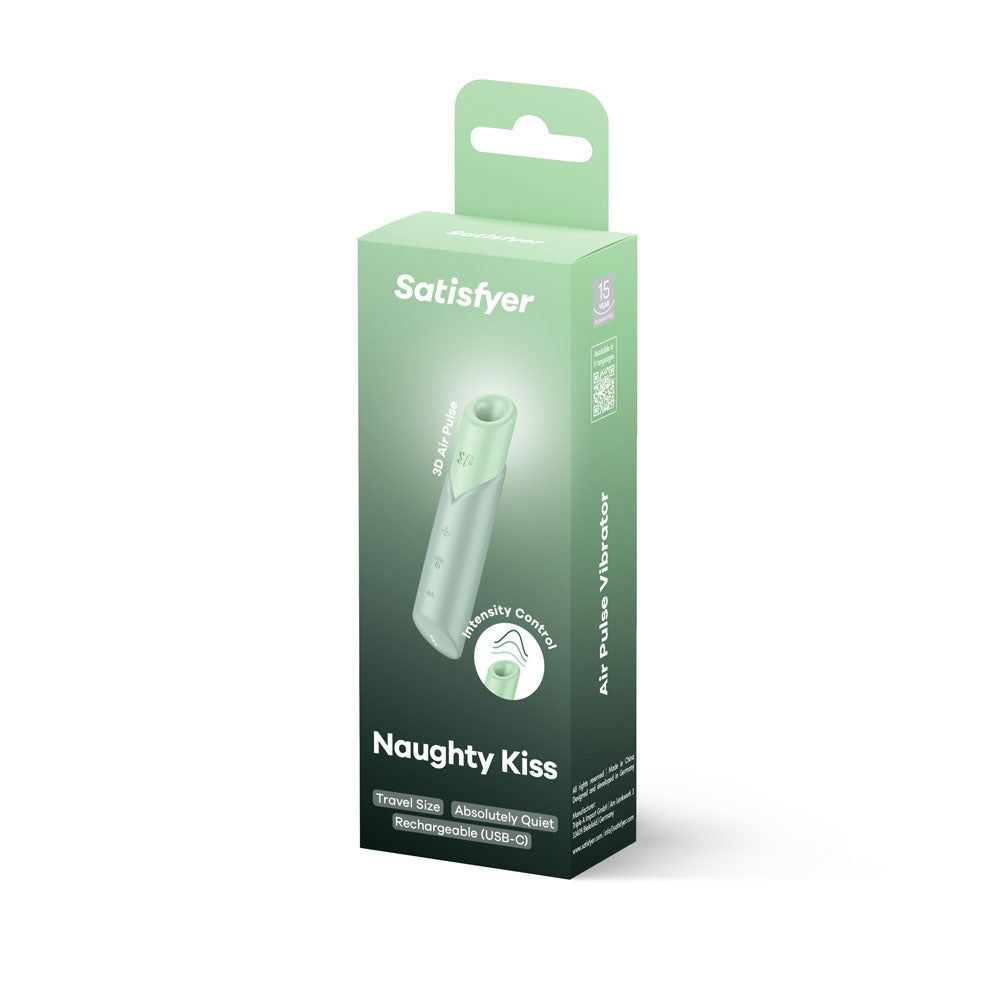 Satisfyer Naughty Kiss - Mint Green USB Rechargeable Air Pulse Stimulator Satisfyer