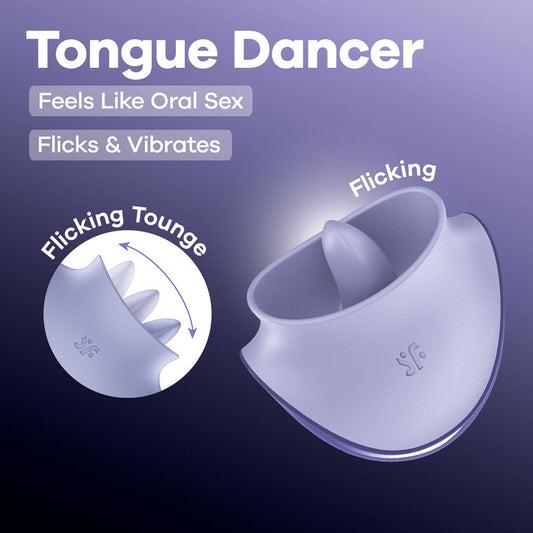 Satisfyer Tongue Dancer - Purple USB Rechargeable Flicking Stimulator Satisfyer