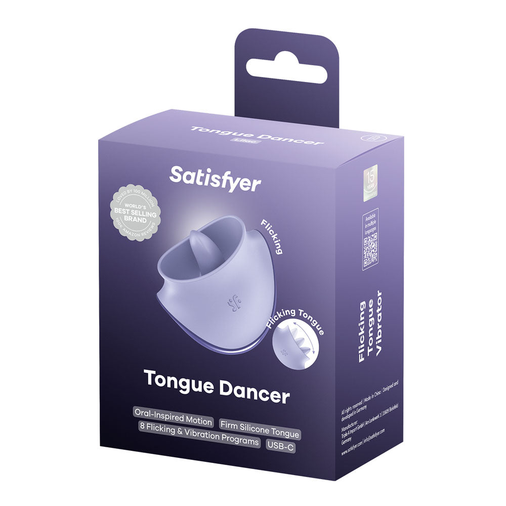 Satisfyer Tongue Dancer - Purple USB Rechargeable Flicking Stimulator Satisfyer