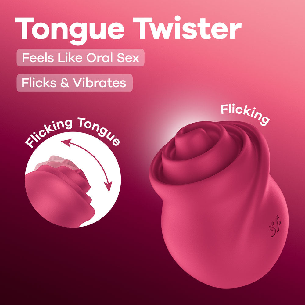 Satisfyer Tongue Twister - Pink USB Rechargeable Stimulator Satisfyer