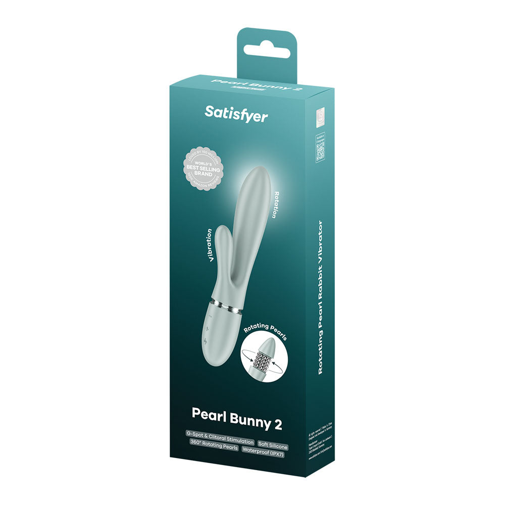 Satisfyer Pearl Bunny 2 - Green - Green 21.5 cm USB-C Rechargeable Rabbit Vibrator Satisfyer